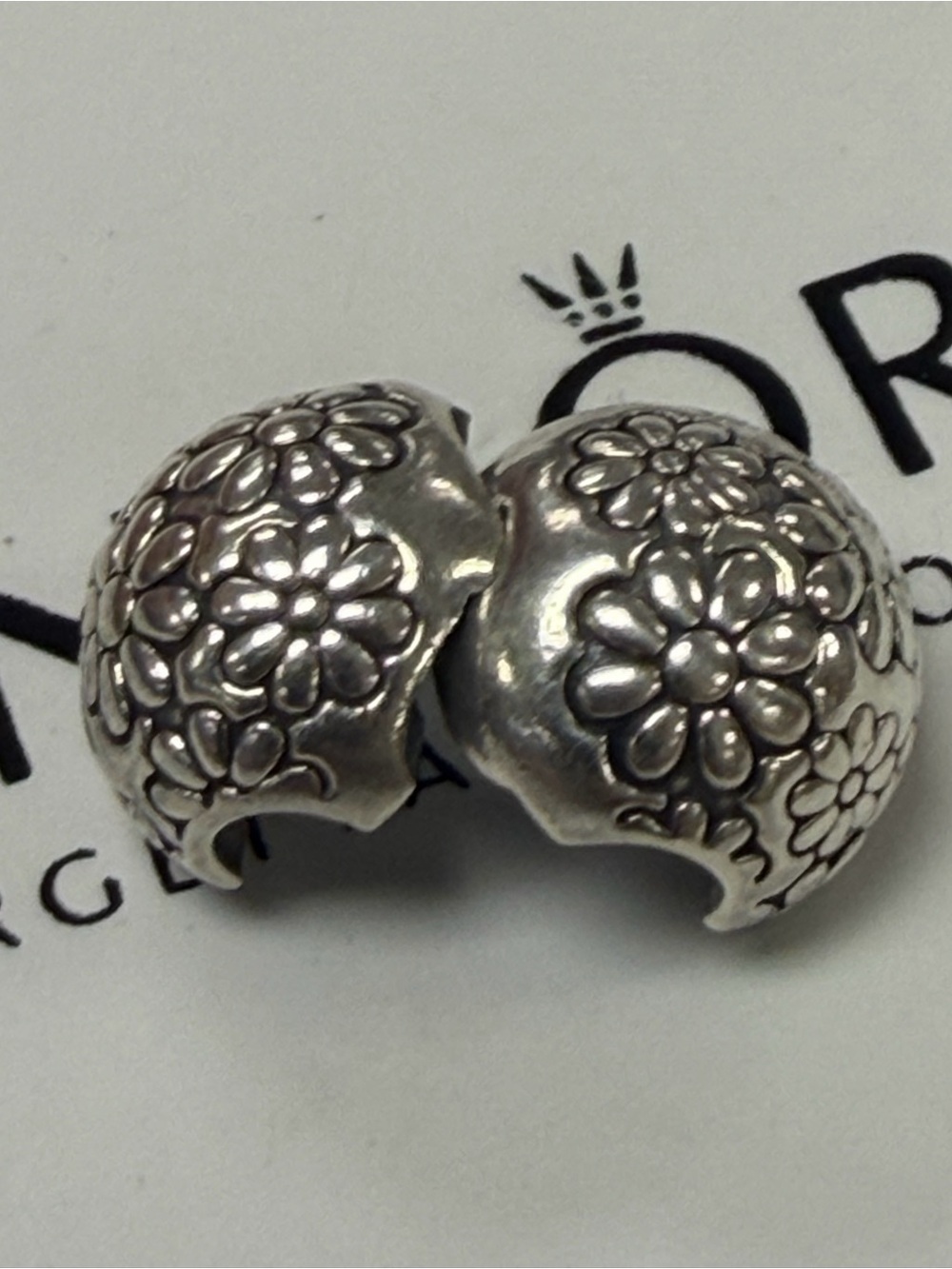Authentic Pandora Lasy Daisy Flower Clip Silver Charm